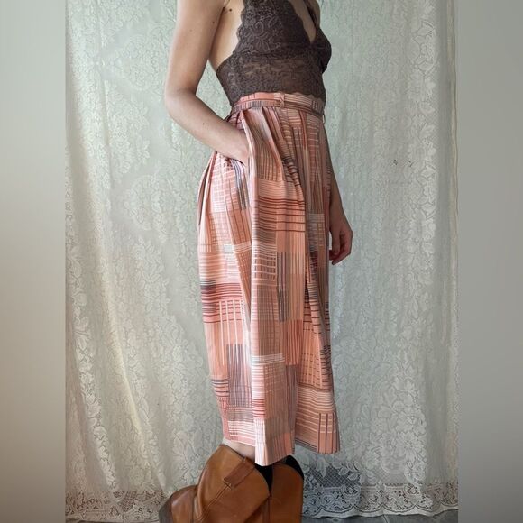 Vintage Plaid Pleated Campus Casuals Of California MIDI Skirt - Picture 7 of 14